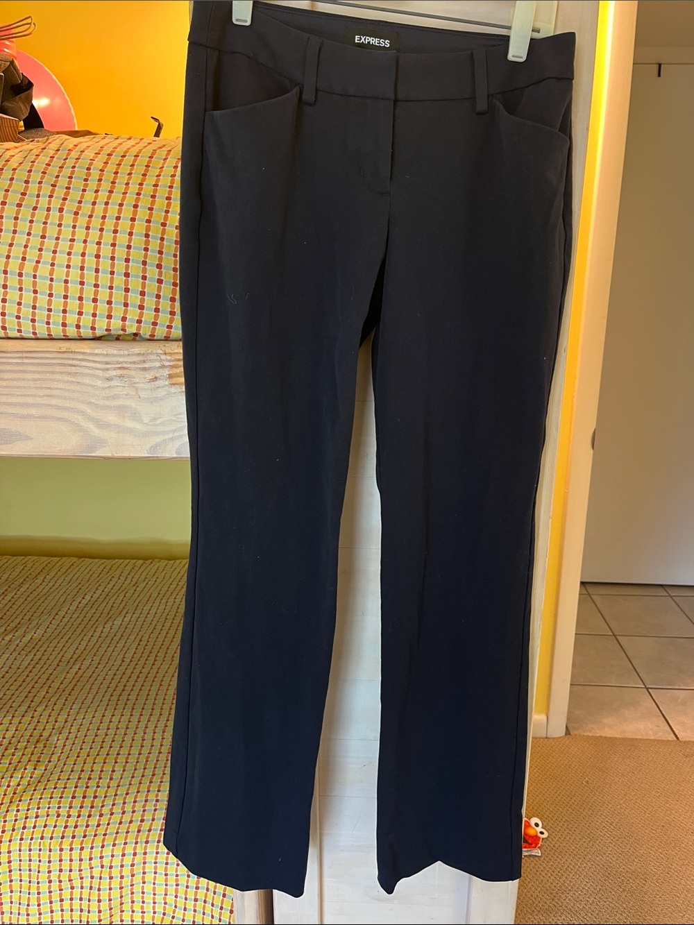 Express Black Straight-Leg Dress Trousers